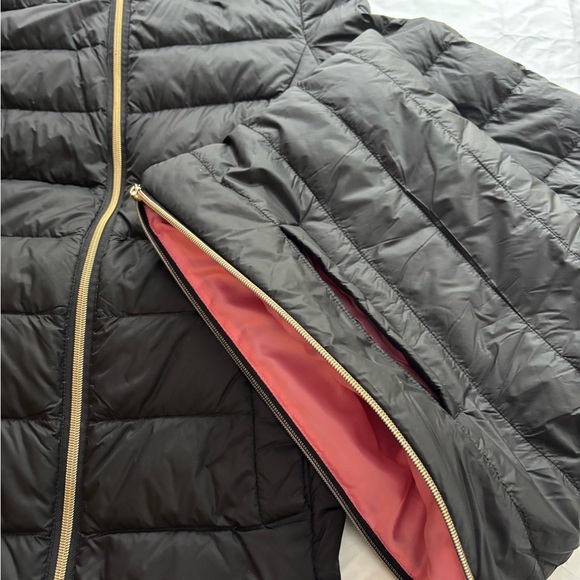 Kate Spade Black Puffer Jacket with Pink Accents - Picture 9 of 10